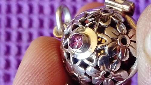 SOLID STERLING SILVER HARMONY BELL / MYSTIC BELL PENDANT