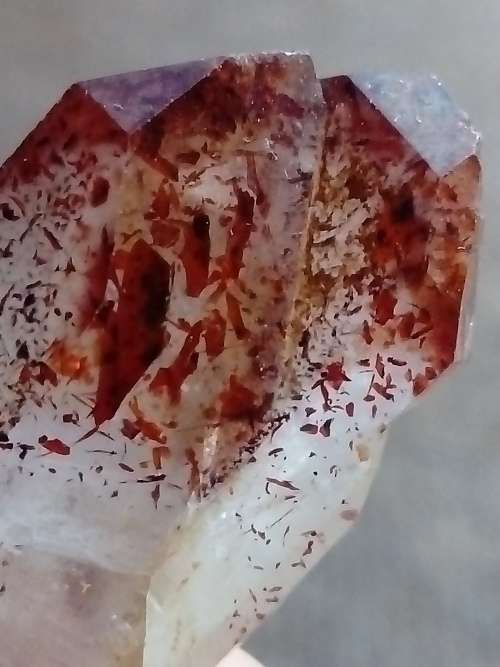 TWIN HARLEQUIN CRYSTAL.  LOTS OF LEPEDOCROCITE