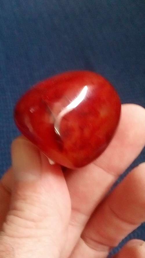 SMALL A GRADE CARNELIAN GALET.