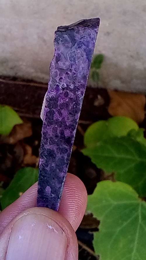 RARE SUGILITE.  NICE COLOUR.   SLICED , NO EXCESS WASTE MATERIAL