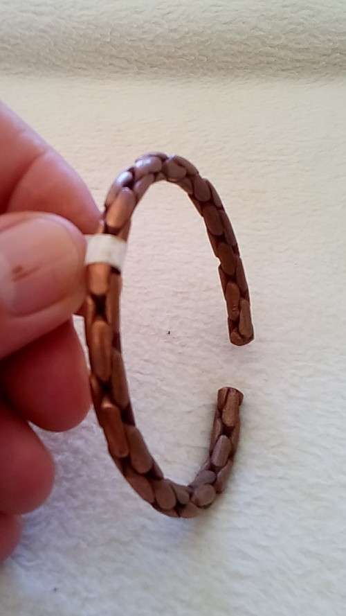 RED COPPER BRACELET.  ADJUSTABLE.  6 MM WIDE.