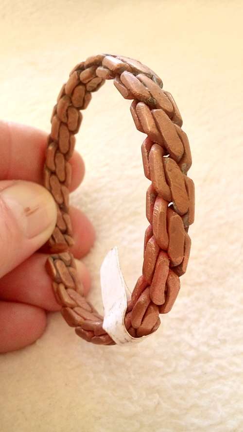RED COPPER BRACELET.  ADJUSTABLE.  6 MM WIDE.