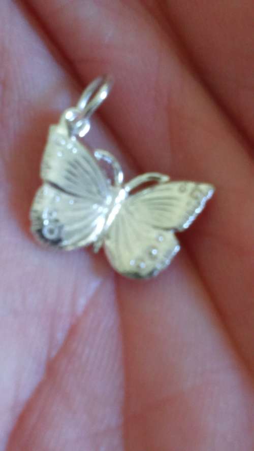SOLID STERLING SILVER BUTTERFLY CHARM