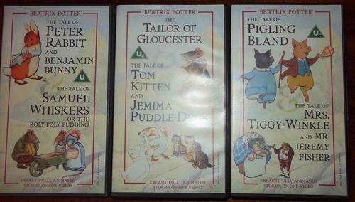 Collector's Item Beatrix Potter 3 Video (6 stories) Animated Set