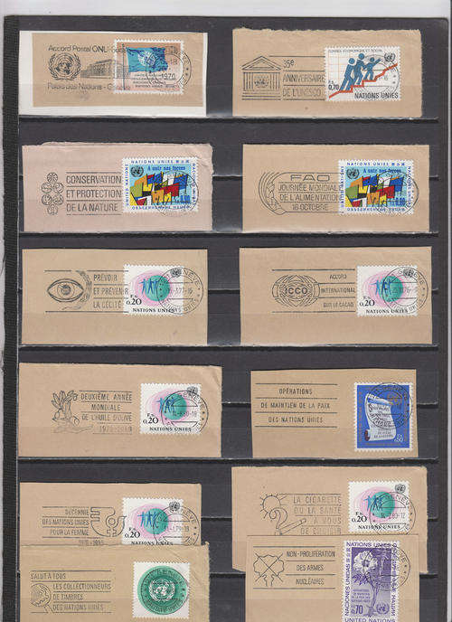 UN office Geneva, 12 different machine cancels