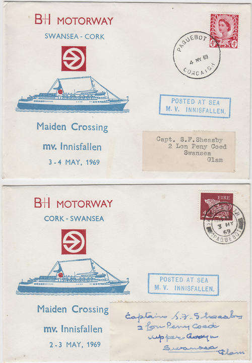 Transport, inaugural covers MV Innisfallen Cork - Swansea - Cork