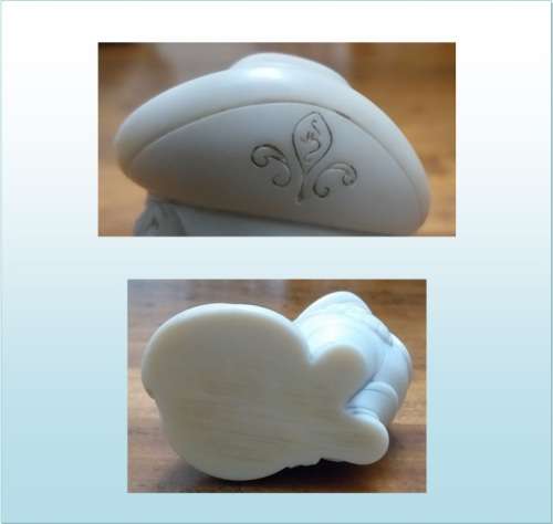 VINTAGE JOHN BICCARD CRUSHED MARBLE SCULPTURE  CAVALIER CAT "D ARTAGNAN"