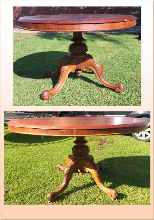 ANTIQUE VICTORIAN OVAL TABLE