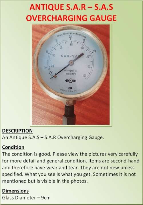 ANTIQUE S.A.R  S.A.S OVERCHARGING GAUGE