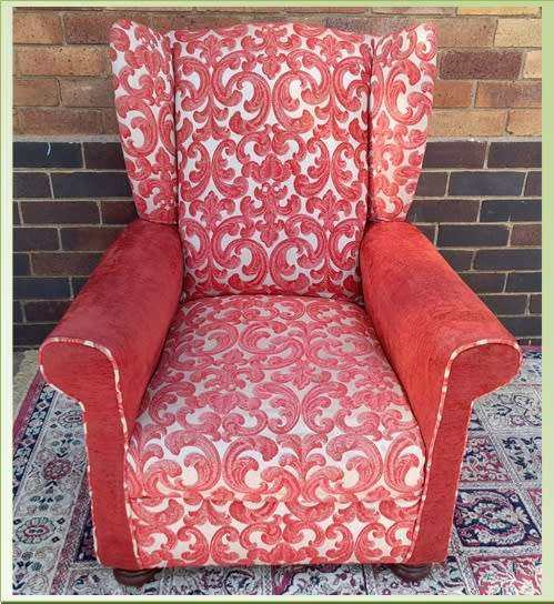 ANTIQUE WINGBACK ROCKING CHAIR