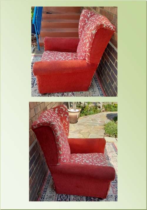 ANTIQUE WINGBACK ROCKING CHAIR