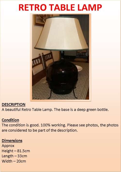RETRO TABLE LAMP