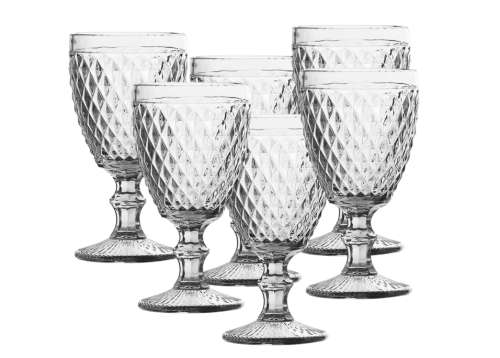 Brand New 6 Piece Clear Crystal Red Wine Glass Set - LOCAL STOCK
