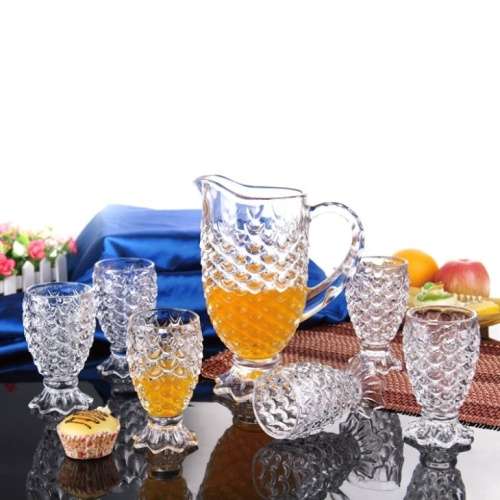 Brand New 7 Piece Scaled Glass Water Set - Ready To Ship Items