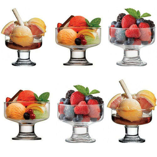 Brand New Catchy 6 Piece Ice Cream-Fruit Dessert Bowl Set - LOCAL STOCK