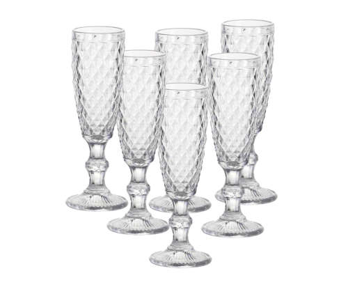 Brand New 6 Piece Elegant Champagne Glass Set (Rendom Selection To Be Sent) - Ready To Ship Items