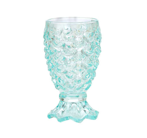 6 Piece Stylish Colourful Fish Scale Sturdy Glass Tumbler Set
