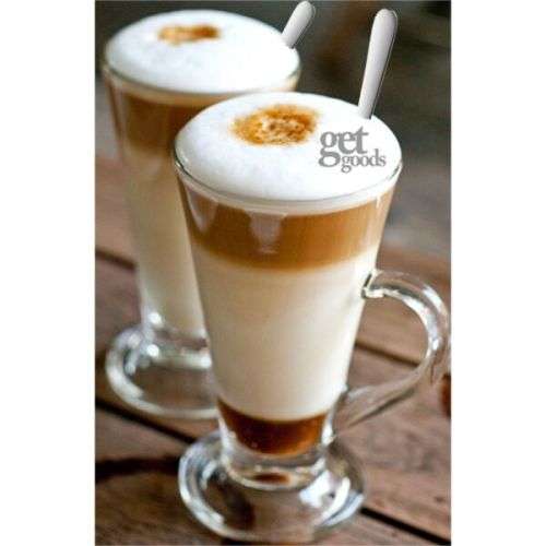 Brand New 6 Piece Clear Elegant Tall Latte Glasses Set  -  2 x 3pc