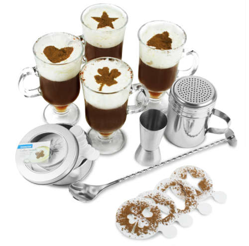 Brand New 6 Piece Irish Coffee  and Latte Glasses Combo Set - Ready to Ship Stock