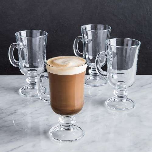 Brand New 6 Piece Irish Coffee  and Latte Glasses Combo Set - Ready to Ship Stock