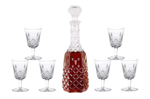 Seven (7) Piece Whiskey and Wine Decanter with Glasses Set - Ready To Ship Items