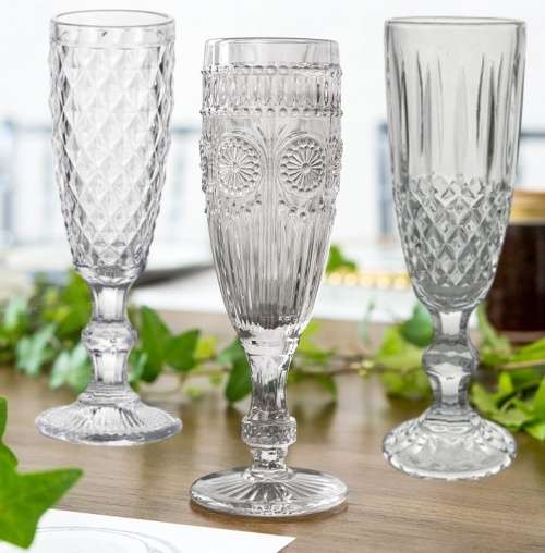 Brand New 6 Piece Elegant Champagne Glass Set (Rendom Selection To Be Sent) - Ready To Ship Items