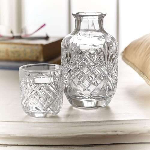 Bedside Night Carafe - Cup and Bottle to Keep Next To Your Bed for a Handy Midnight Drink - In Stock
