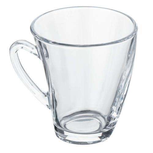 6 Piece Elegant Clear Glass Tea and Coffee Mug Set
