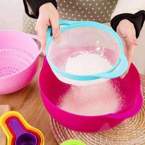 Brand New 8 Piece Rainbow Stackable Trendy Colourful Mixing Bowls