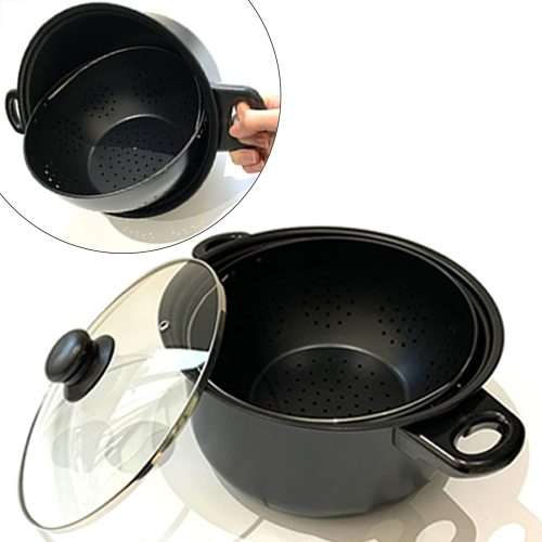 Heavy Duty Pasta Pot With Built-In Strainer