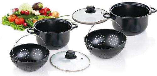 Heavy Duty Pasta Pot With Built-In Strainer