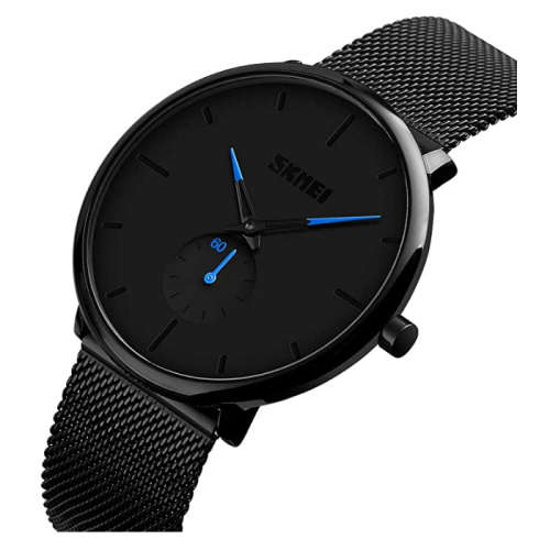 SKMEI Classic Mesh Steel Quartz Watch-