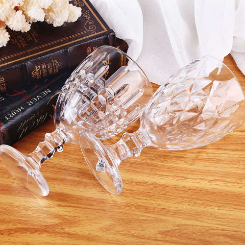 6 Piece Vintage Style Red Wine Glass Set