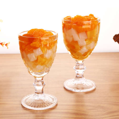 6 Piece Vintage Style Red Wine Glass Set