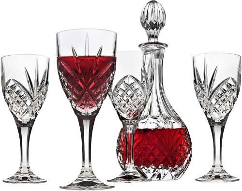 7 Piece Wine Decanter with Glasses Set (Random Pattern Design)
