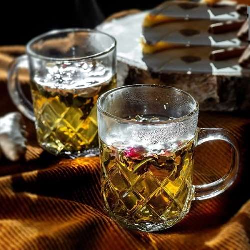 6 Piece Clear Toughened Glass Mug Set