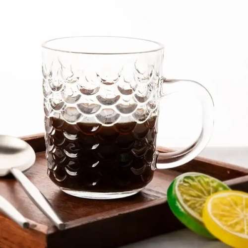 6 Piece Clear Toughened Glass Mug Set