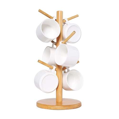 Wooden Home Kitchen Wooden Mug Tree Stand