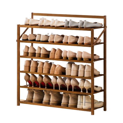 Entryway Shelf Free Stand Rack Shoe Bamboo Foldable Storage Organizer