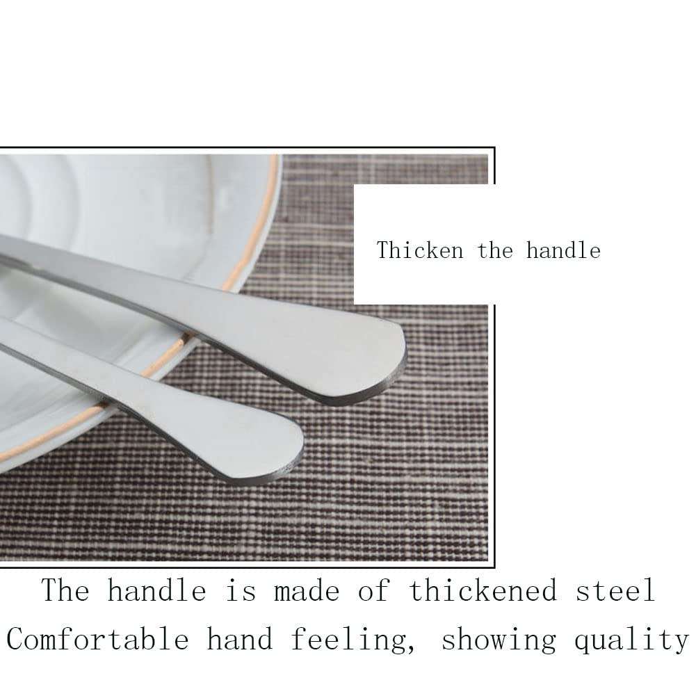 6 Piece Stainless Steel Curved Handle Stirring Spoons