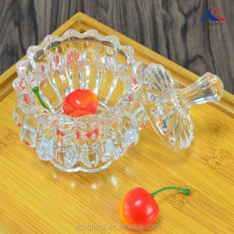Elegant Multifunctional Clear Glass Decorative Sugar Jar with Lid