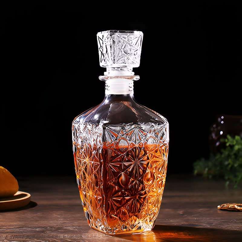 500ml Creative Diamond Cut Whiskey Decanter with Airtight Lid