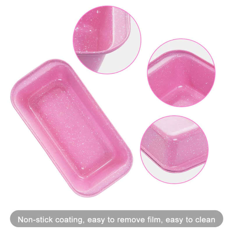 Colorful Non-stick Coating Carbon Steel Rectangular Medium Loaf Bread Baking Pan - 25x14cm