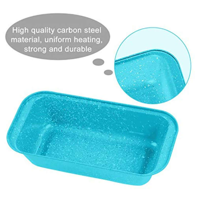 Colorful Non-stick Coating Carbon Steel Rectangular Medium Loaf Bread Baking Pan - 25x14cm