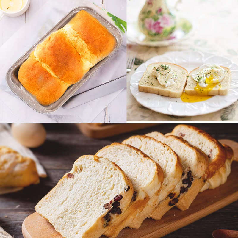Colorful Non-stick Coating Carbon Steel Rectangular Medium Loaf Bread Baking Pan - 25x14cm