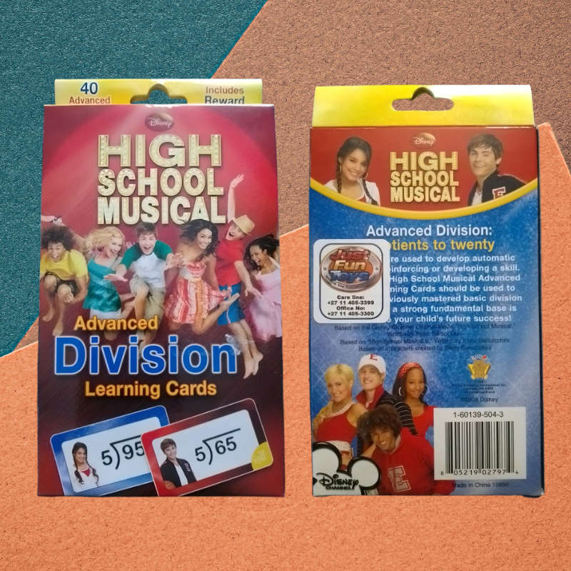 40 Piece Advanced Division Arithmetic Learning Cards & Stickers