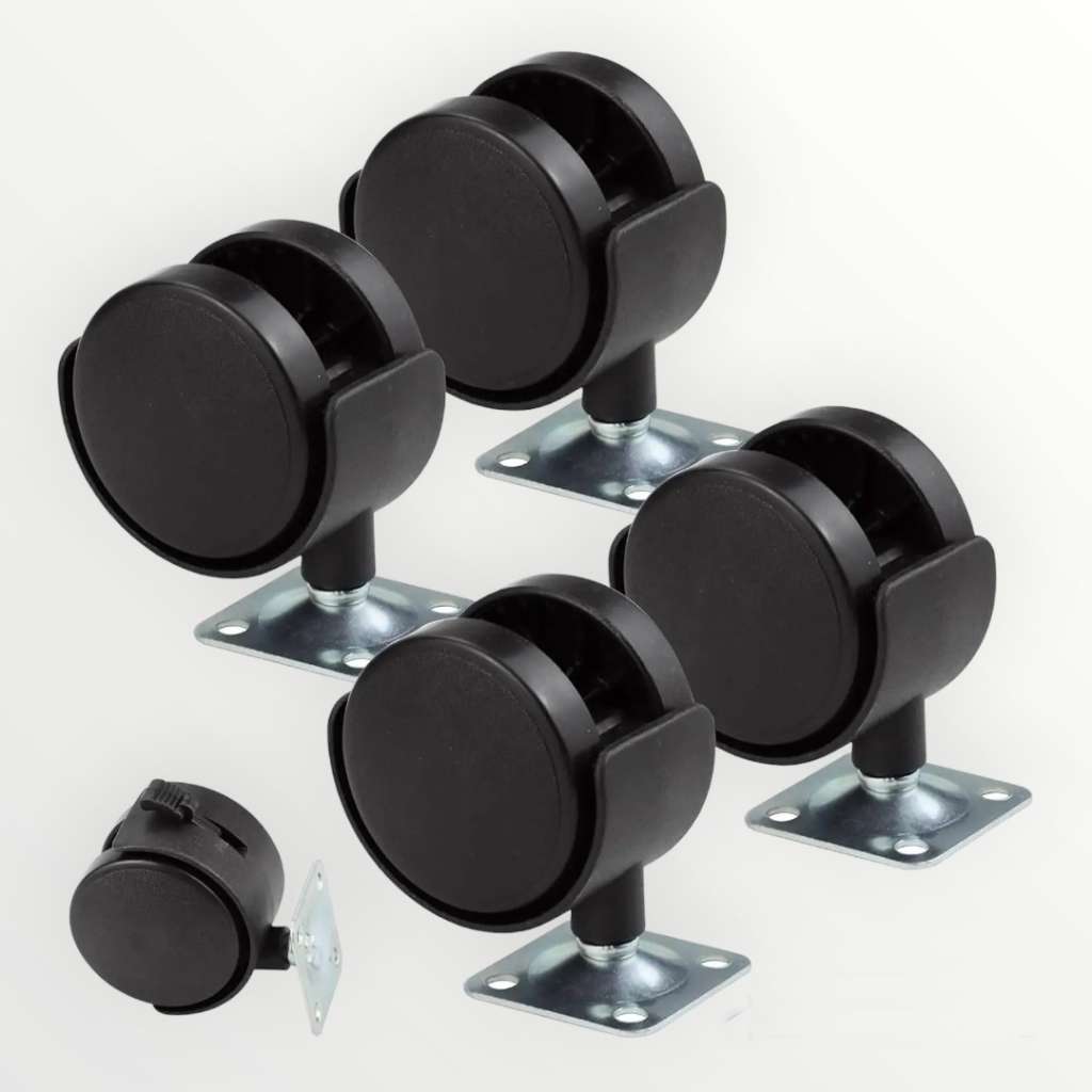 Set of 4 Caster Trolley Wheels - 2 inches (50mm)