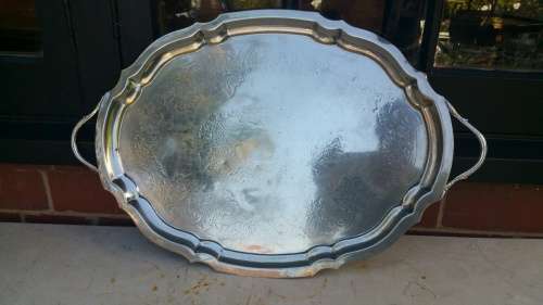 Silver Plated Oval Drinks Tray