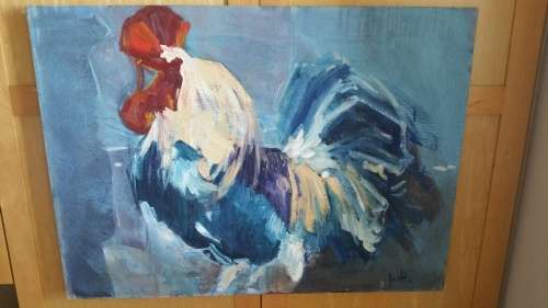 Haley Wright, Oil on Canvas, Rooster