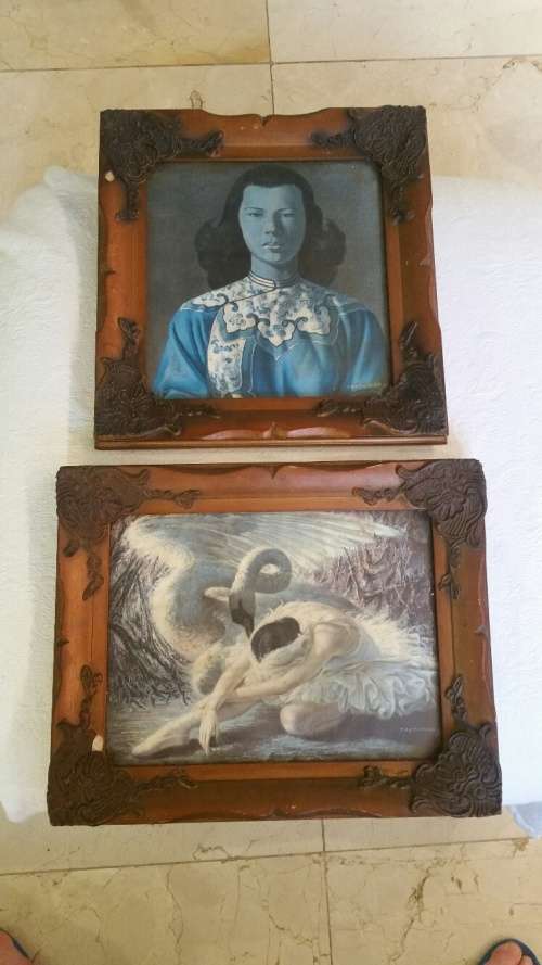 A Pair of Framed Tretchikoff Prints: "The Dying Swan" and Chinese Woman